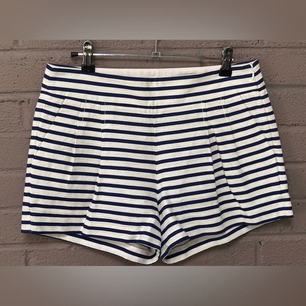 J. Crew Navy and White Striped Women Shorts